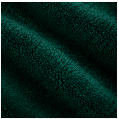 Zipdee™ Full-Length Sherpa Zip Hoodie Blanket – Forest Green