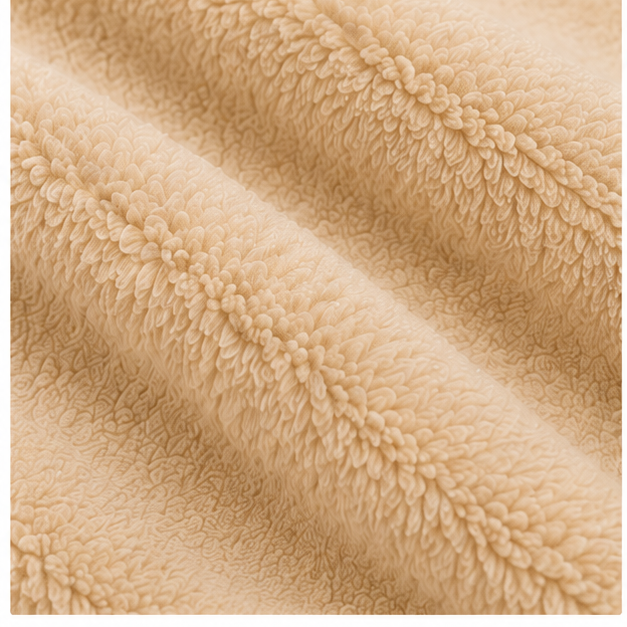 Zipdee™ Full-Length Sherpa Zip Hoodie Blanket – Light Beige