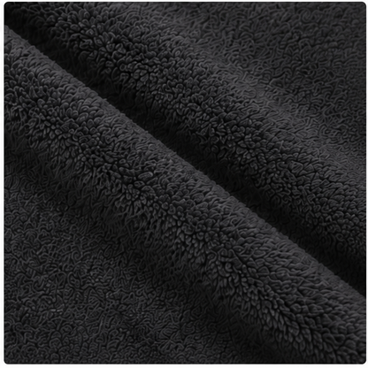Zipdee™ Full-Length Sherpa Zip Hoodie Blanket – Dark Grey