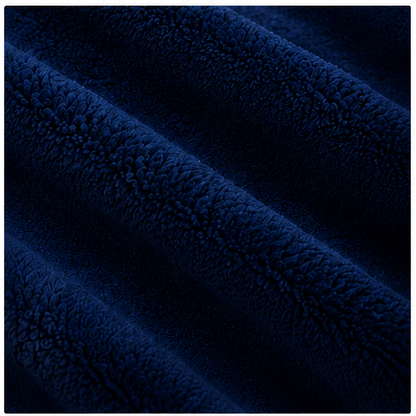 Zipdee™ Full-Length Sherpa Zip Hoodie Blanket – Navy