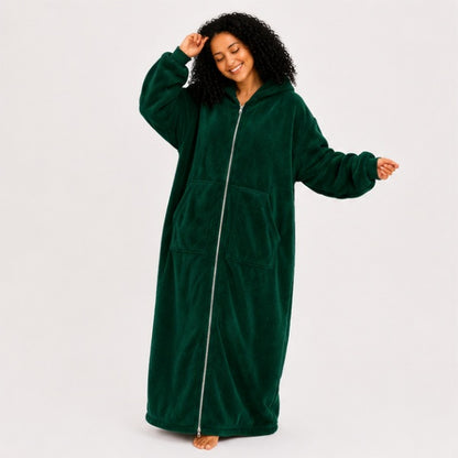 Zipdee™ Full-Length Sherpa Zip Hoodie Blanket