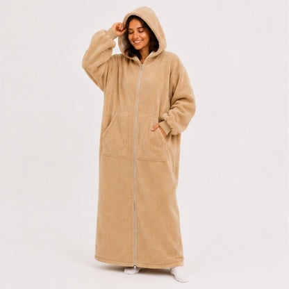 Zipdee™ Full-Length Sherpa Zip Hoodie Blanket