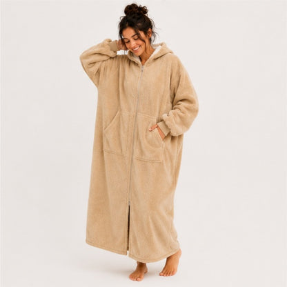 Zipdee™ Full-Length Sherpa Zip Hoodie Blanket